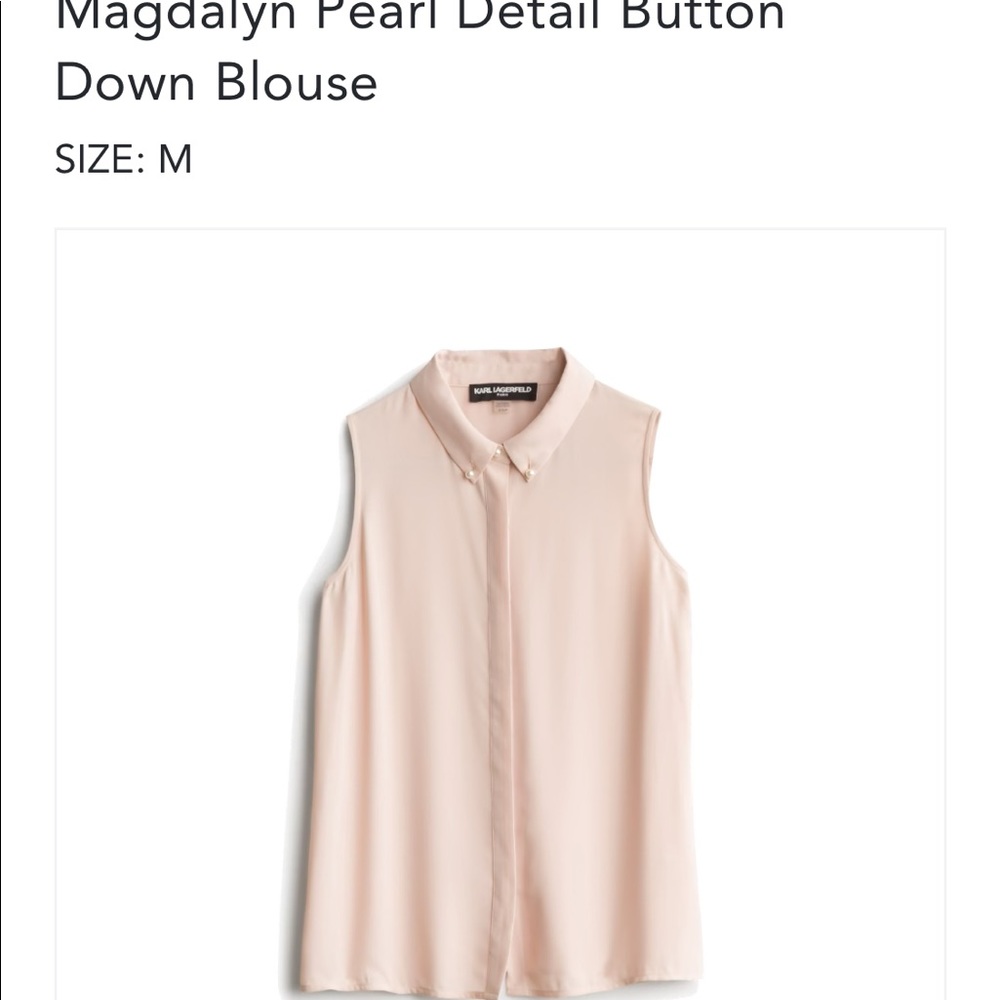 Sleeveless Blouse with Pearls